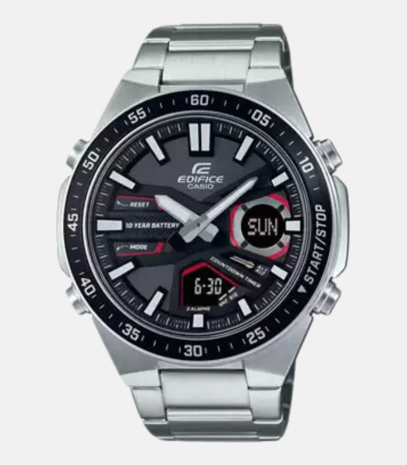 Montre Homme Casio Edifice - EFV-C110D-1A4VDF - Affichage analogique - Bracelet en acier inoxydable - Résistant à l'eau