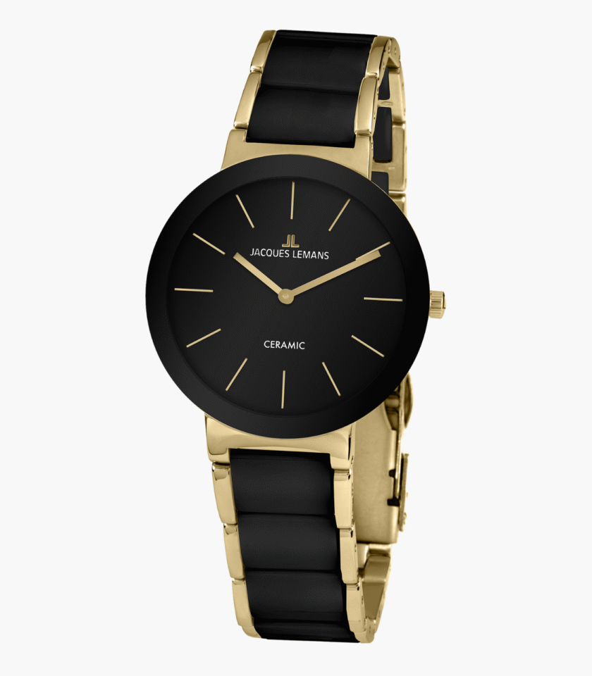 Montre Jacques Lemans Homme - Bracelet En Acier Inoxydable Noir - Cadran Rond Noir - Etanche - Garantie 12 mois - 42-7E