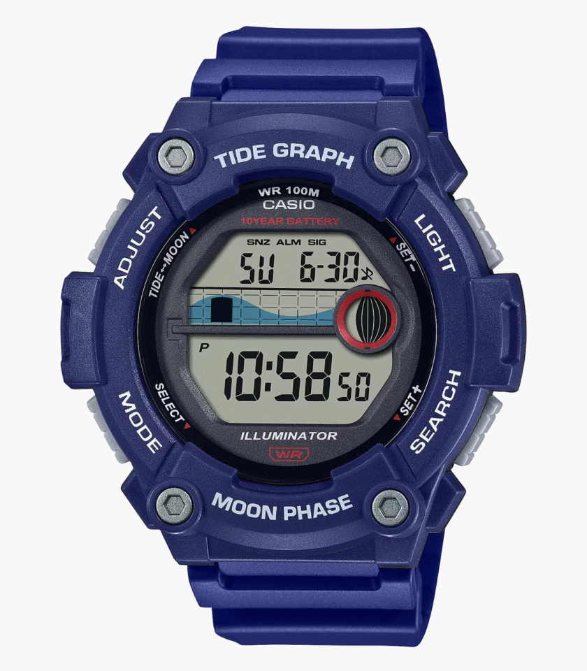 Montre Homme Casio - Ws-1300H-2Avdf - Bracelet Bleu En Résine - Résistance À L'Eau 10 Atm