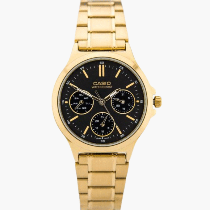 Montre Classique Femme - Casio LTP-V300G-1AUDF - Quartz, Bracelet Acier, Étanche, Affichage Analogique - Or - Référence LTP-V300G-1AUDF