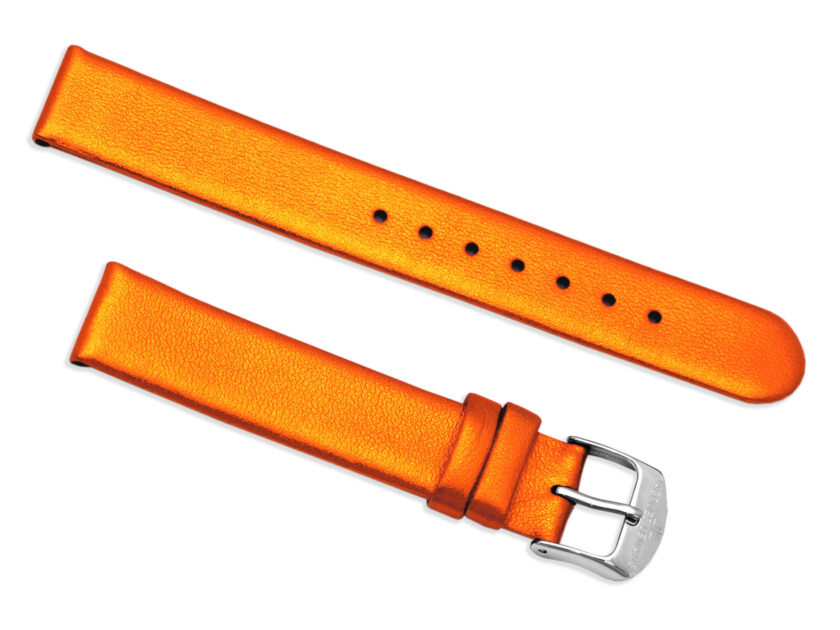 Montre Femme Jacques Lemans - 1-2056F - Bracelet en cuir véritable orange - Affichage analogique - Résistant à l'eau – Image 3