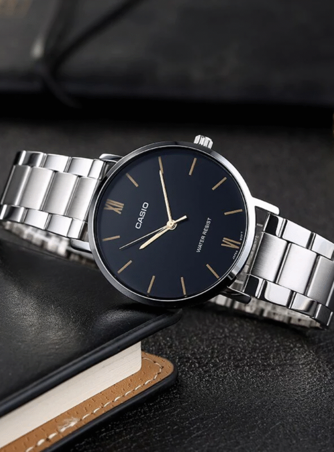 Montre Homme Casio - MTP-VT01D-1BUDF - Bracelet en acier inoxydable - Résistant à l'eau