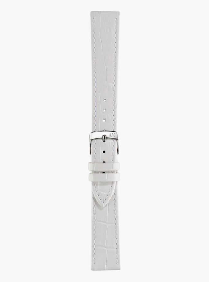 Morellato Bracelet de montre KAJMAN EASY CLICK  cuir de vachette blanc - 20 mm - A01X2524656017CR20