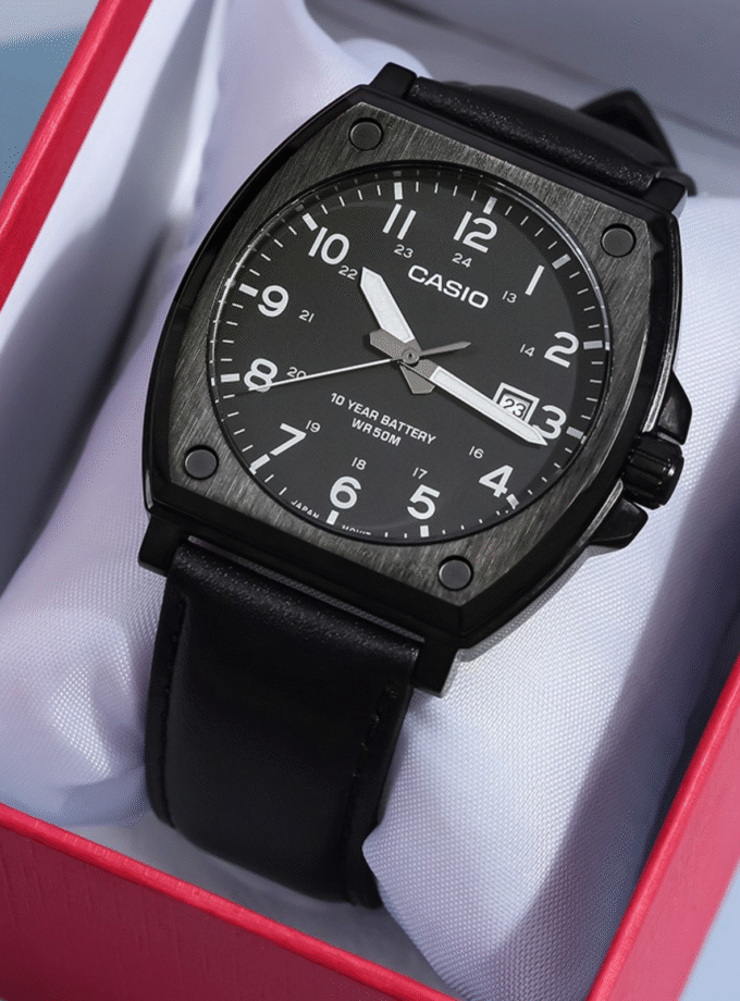 Montre Homme Casio - MTP-E715L-1AVDF - Bracelet en cuir - Affichage analogique - Résistant à l'eau
