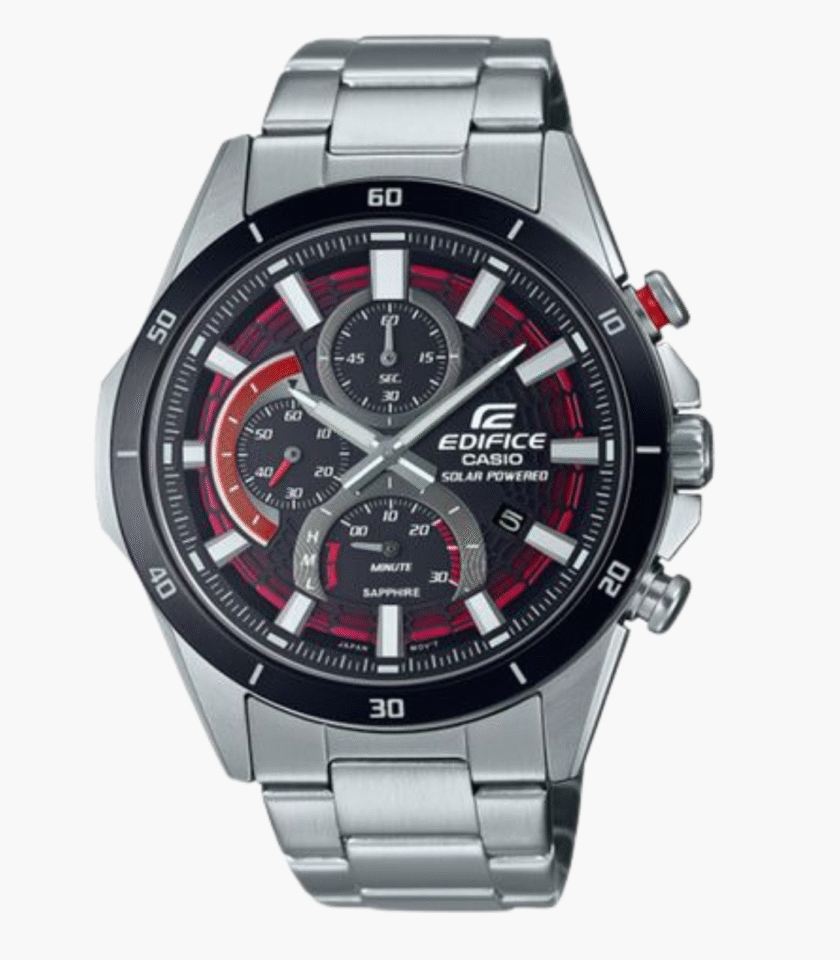 Montre Homme Casio Edifice - EFS-S610DB-1AVUDF - Solaire - Bracelet en acier inoxydable - Verre Sapphire - Chronographe - Affichage analogique - Résistant à l'eau - Verre Saphir – Image 3