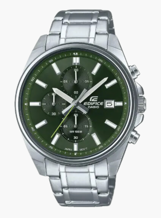 Montre Homme Casio Edifice - EFV-610D-3CVUDF - Bracelet en acier inoxydable - Cadran Vert - Affichage analogique - Résistant à l'eau