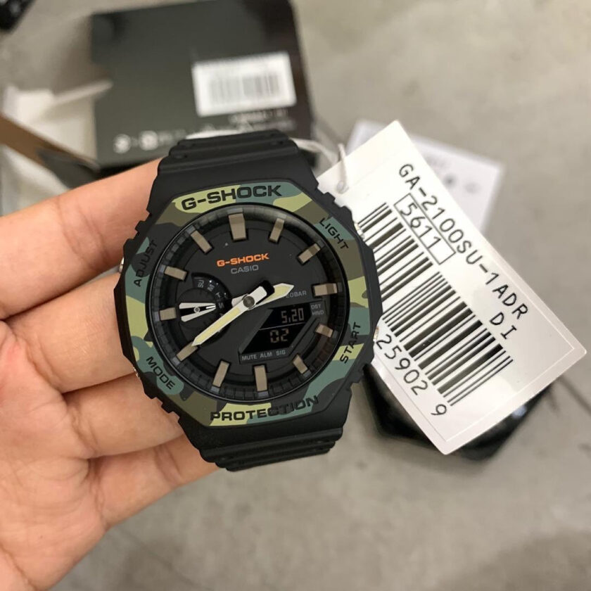 Montre Homme Casio G-Shock - GA-2100SU-1ADR - Bracelet en résine noir - Affichage analogique - Numérique - Résistant à l'eau – Image 4