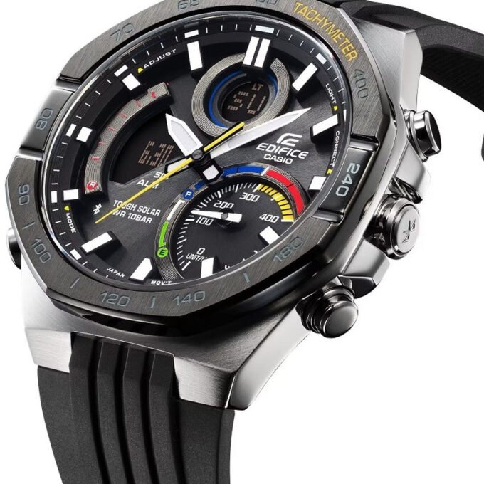 Montre Homme Bluetooth Casio Edifice - ECB-950MP-1ADF - Bracelet en Résine Noir - Affichage analogique - Résistant à l'eau