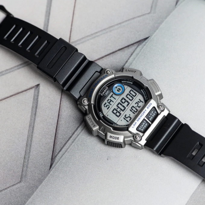 Montre Homme Casio - WS-2100H-1A2VDF - Bracelet en Résine Noir - Affichage analogique - Résistant à l'eau