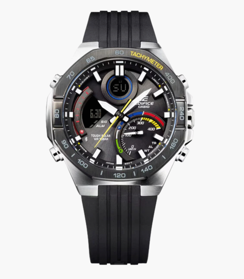 Montre Homme Bluetooth Casio Edifice - ECB-950MP-1ADF - Bracelet en Résine Noir - Affichage analogique - Résistant à l'eau