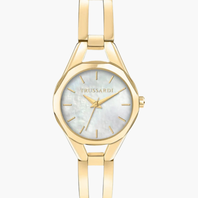 Montre Femme Trussardi - R2453159501 - Bracelet en Acier Inoxydable doré - Affichage numérique - Résistant à l'eau