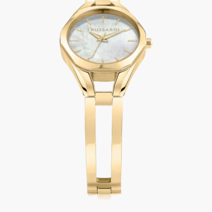 Montre Femme Trussardi - R2453159501 - Bracelet en Acier Inoxydable doré - Affichage numérique - Résistant à l'eau
