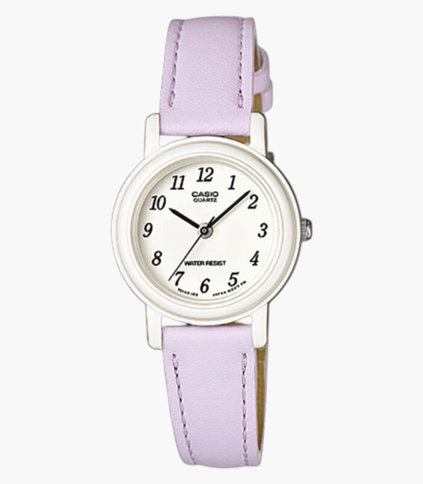 Montre Femme Casio - LQ-139L-6BDF - Bracelet en Cuir violet - Affichage analogique - Résistant à l'eau