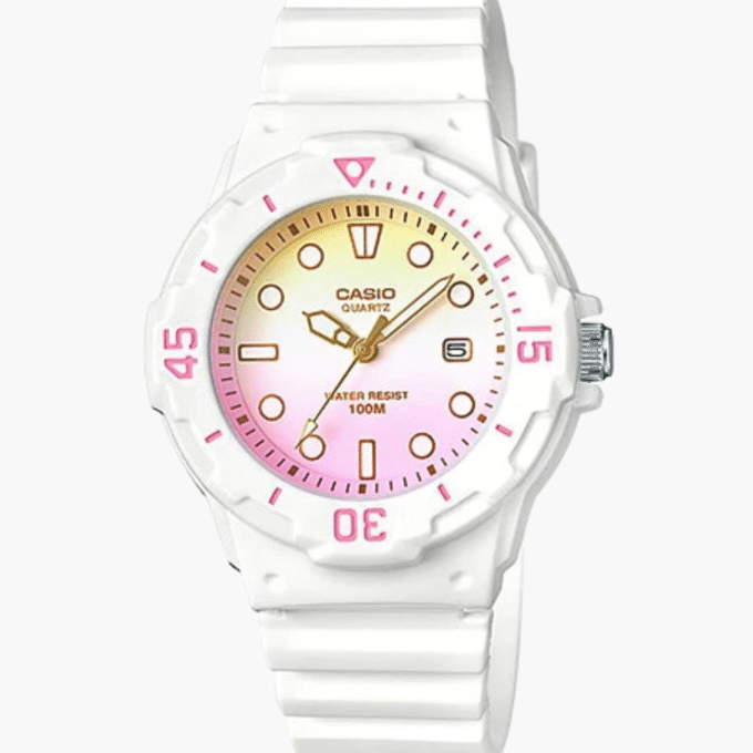 Montre Jeunesse Casio - LRW-200H-4E2VDR - Bracelet en Résine blanc - Affichage analogique - Résistant à l'eau