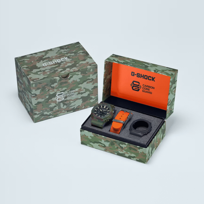 Montre Homme Casio G-SHOCK - GAE-2100WE-3ADR - Bracelet en Résine Interchangeable - Affichage analogique - numérique - Résistant à l'eau