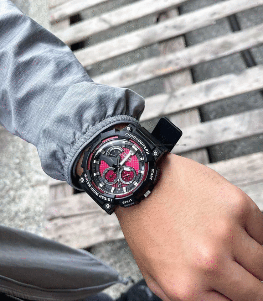 Montre Homme Casio - MCW-200H-4AVDF - Bracelet en Résine noir - Affichage analogique - Chronographe - Résistant à l'eau – Image 2