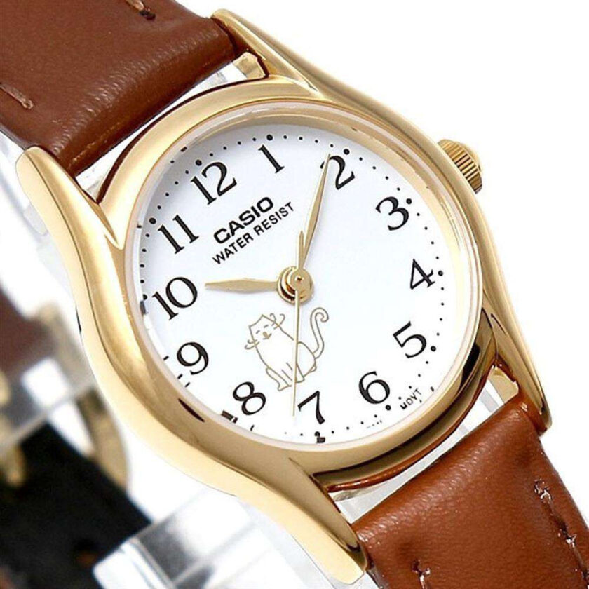 Montre Femme Casio - LTP-1094Q-7B8RDF - Bracelet en Cuir Marron - Affichage analogique - Résistant à l'eau – Image 4