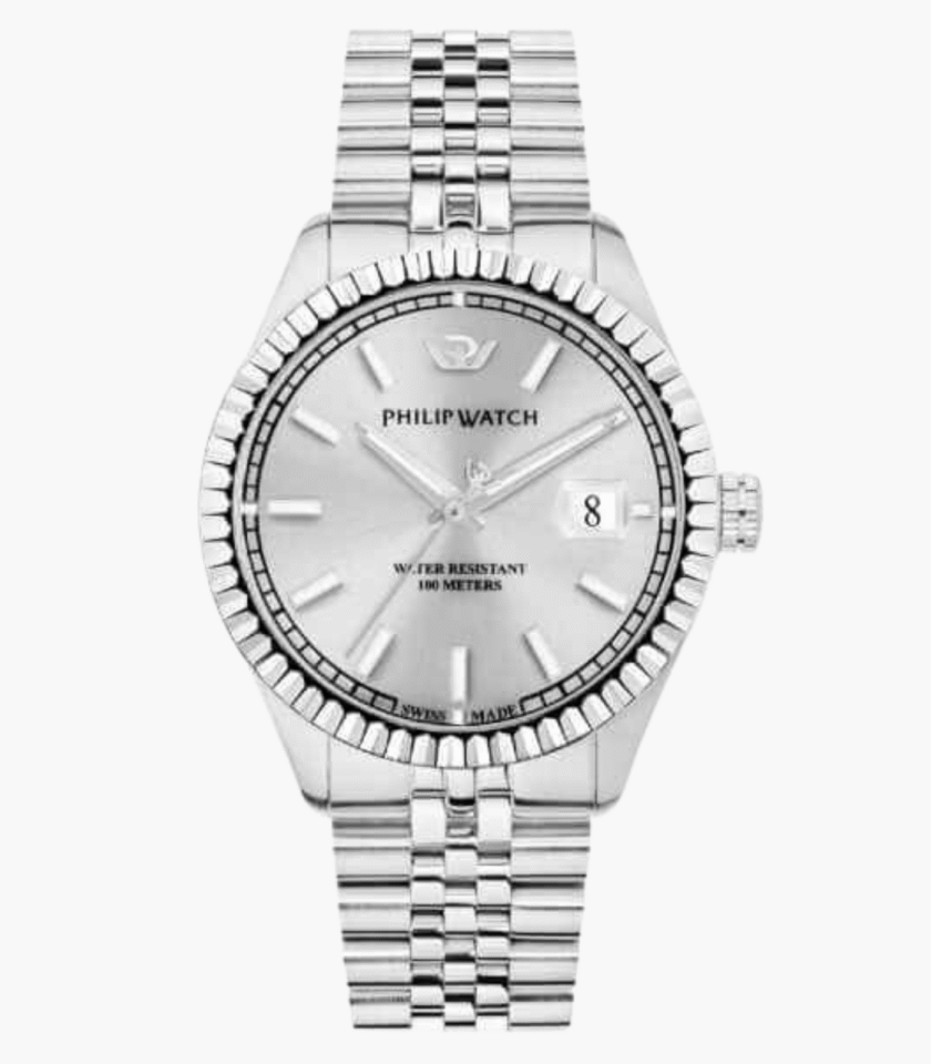 Montre Homme PHILIP WATCH CARIBE - R8253597082 - Bracelet en Acier Inoxydable - Affichage analogique - Résistant à l'eau - Verre Saphir