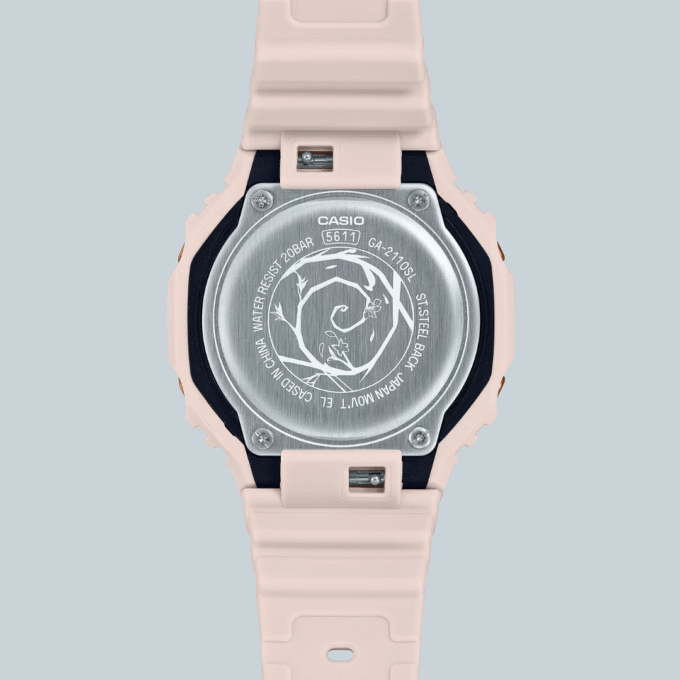 Montre Femme G-Shock - GA-2110SL-4A7DR - Bracelet en résine Rose - Affichage analogique - Numérique - Résistant à l'eau