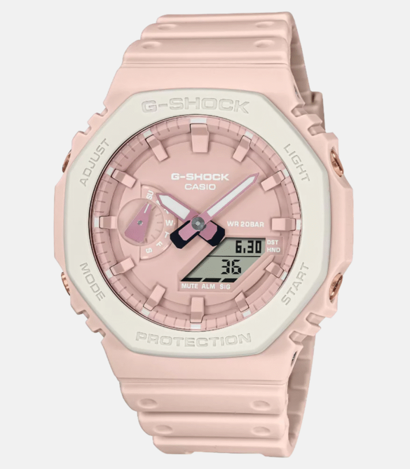 Montre Femme G-Shock - GA-2110SL-4A7DR - Bracelet en résine Rose - Affichage analogique - Numérique - Résistant à l'eau