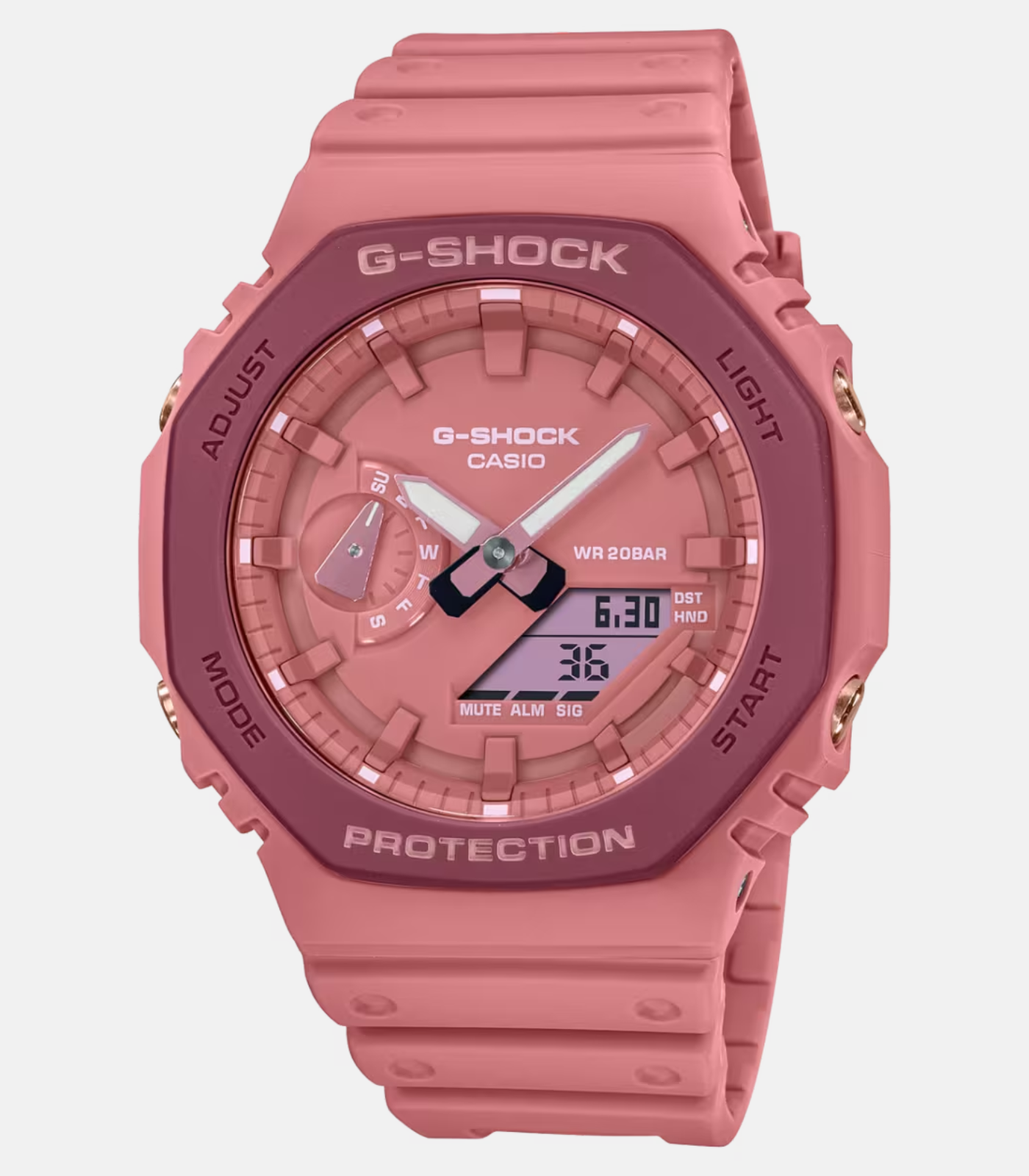 Montre Homme Casio G-Shock - GA-2110SL-4A4DR - Bracelet en Résine - Affichage analogique - Résistant à l'eau