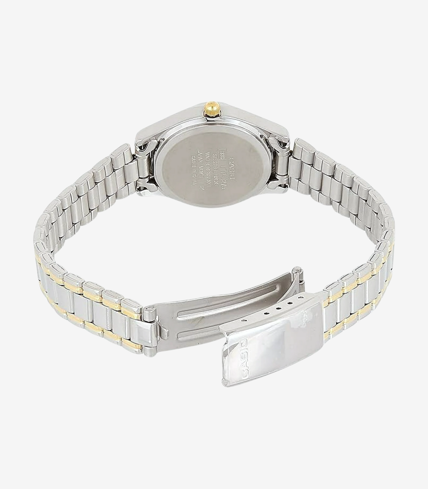 montre femme casio ltp 1275sg 7bdf bracelet en acier inoxydable affichage analogique résistant à l'eau