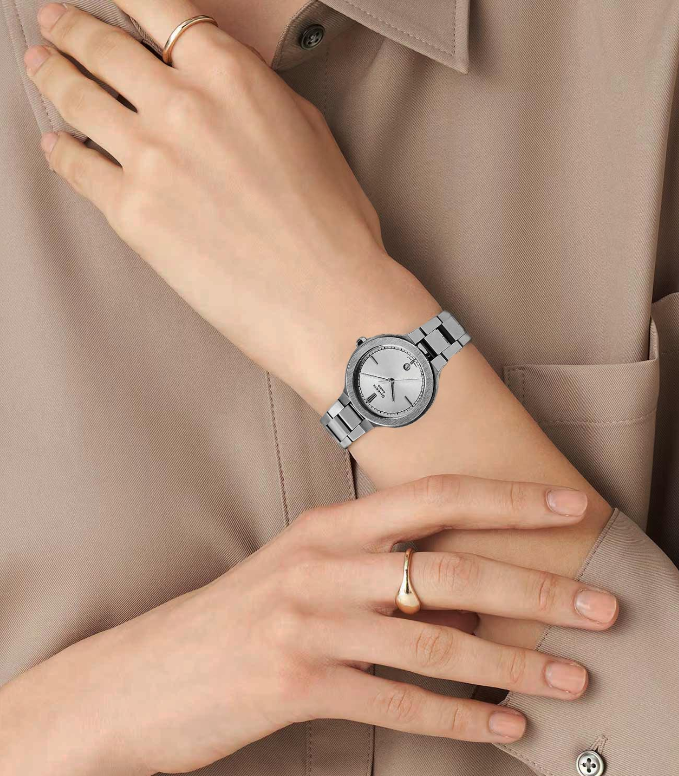 Montre Femme Casio SHEEN - SHE-4559D-7AUDF - Bracelet en Acier Inoxydable - Affichage analogique - Résistant à l'eau - Verre Saphir – Image 2