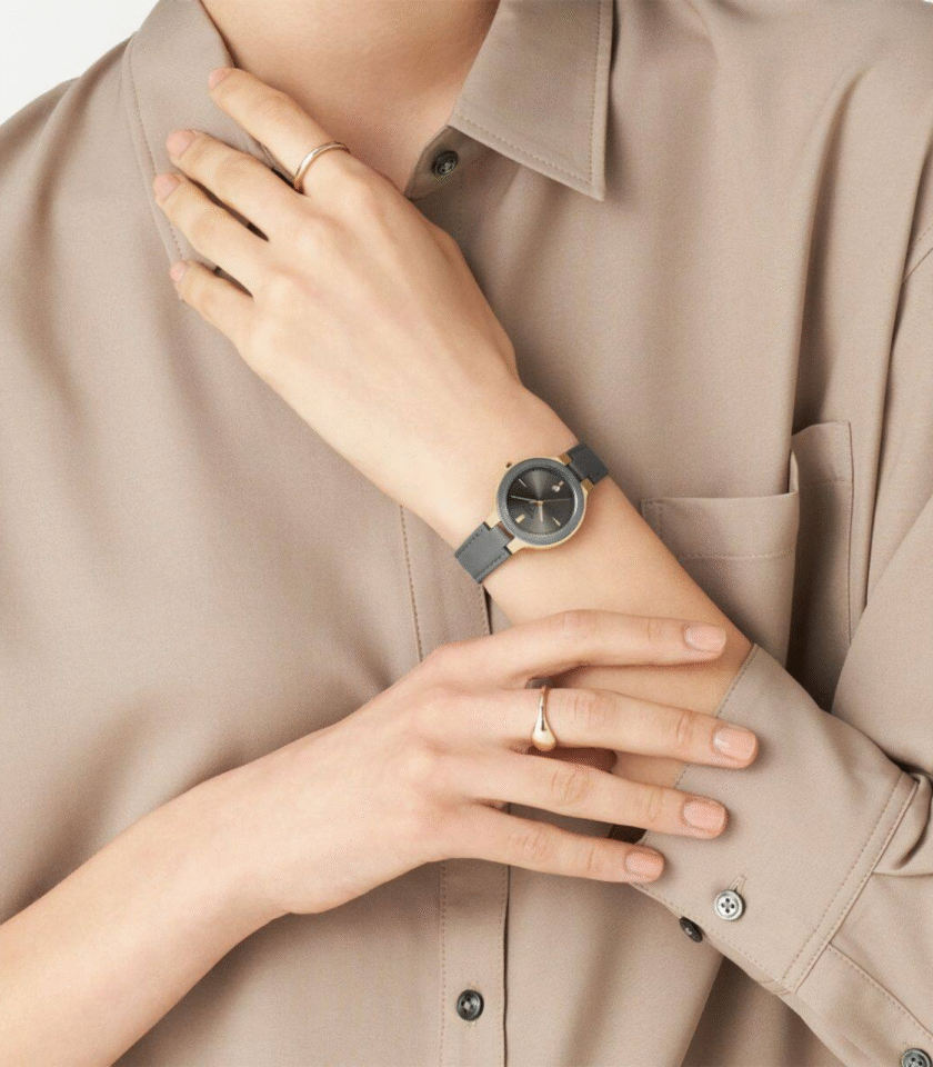 Montre Femme Casio SHEEN - SHE-4559GL-8AUDF - Bracelet en Cuir véritable Gris - Affichage analogique - Résistant à l'eau - Verre Saphir – Image 2