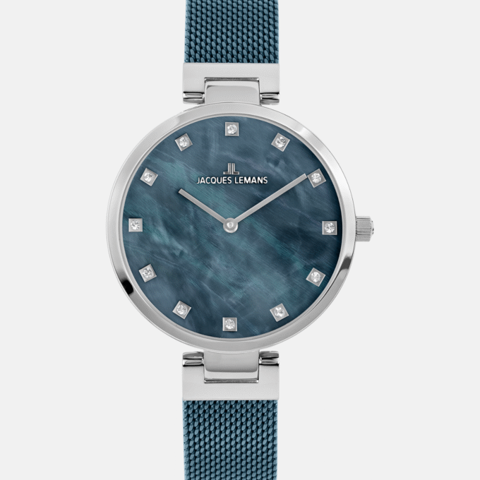 Montre Femme Jacques Lemans Milano 1-2001N - Bracelet en Acier Inoxydable - Verre Cristal crystaltex durci - Affichage analogique - Résistant à l'eau