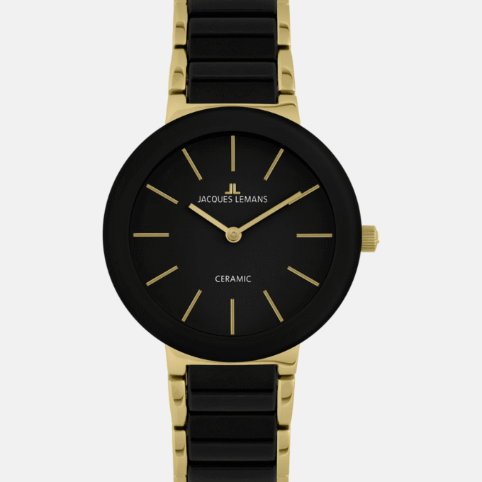 Montre Femme Jacques Lemans Monaco - 42-8E - Bracelet en Céramique - Affichage analogique - Résistant à l'eau