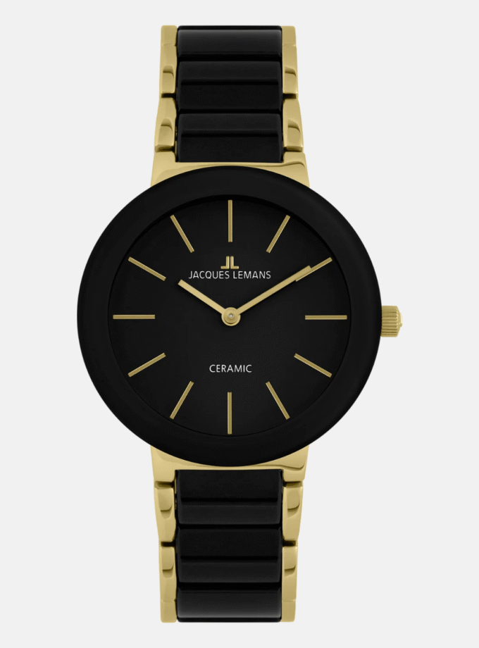Montre Femme Jacques Lemans Monaco - 42-8E - Bracelet en Céramique - Affichage analogique - Résistant à l'eau