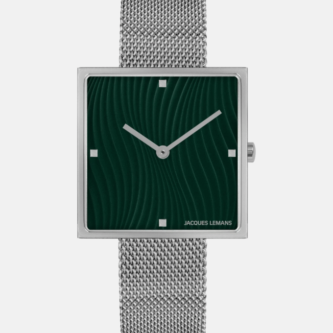 Montre Femme Collection Design Jacques Lemans 1-2094A - Bracelet en Acier Inoxydable - Affichage analogique - Résistant à l'eau