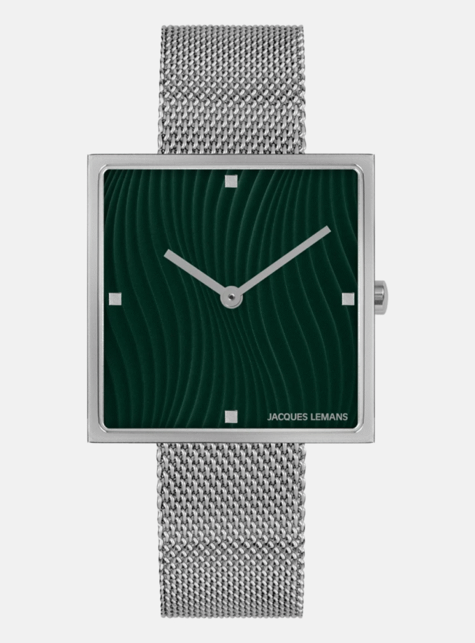 Montre Femme Collection Design Jacques Lemans 1-2094A - Bracelet en Acier Inoxydable - Affichage analogique - Résistant à l'eau