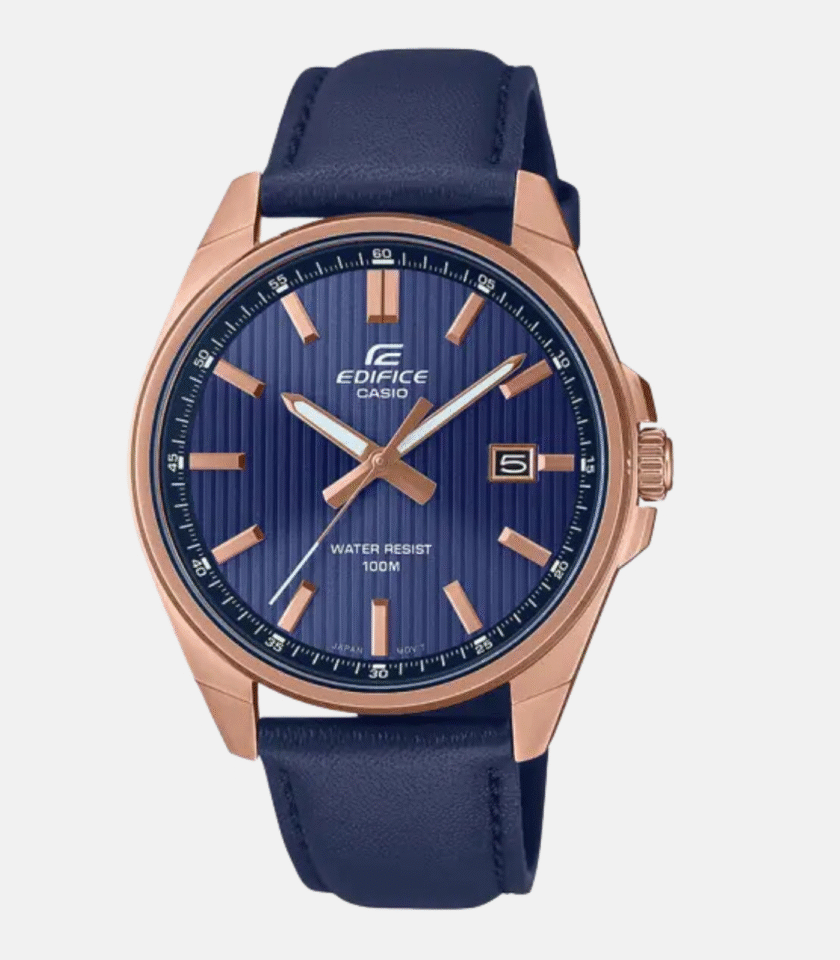 Montre Homme Casio Edifice - EFV-150CL-2AVUDF - Bracelet en Cuir Bleu - Affichage analogique - Résistant à l'eau