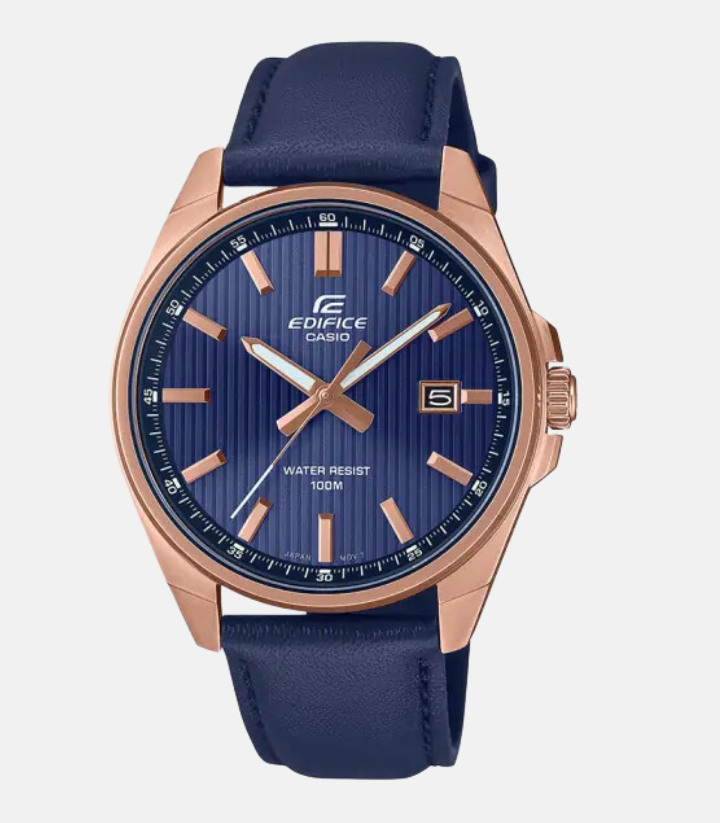 Montre Homme Casio Edifice - EFV-150CL-2AVUDF - Bracelet en Cuir Bleu - Affichage analogique - Résistant à l'eau