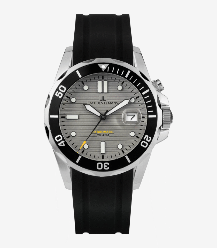 Montre Jacques Lemans Hybromatic 1-2170B - Montre Multifonctionnelle Élégante pour Hommes avec Cadran Vert