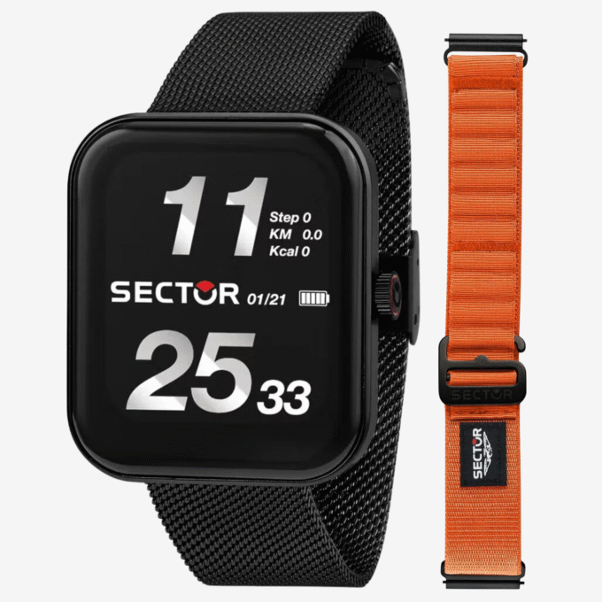 Montre Sector S-03 Pro Light - Design Robuste avec Bracelet Milanais et Étanchéité de 3 Bars