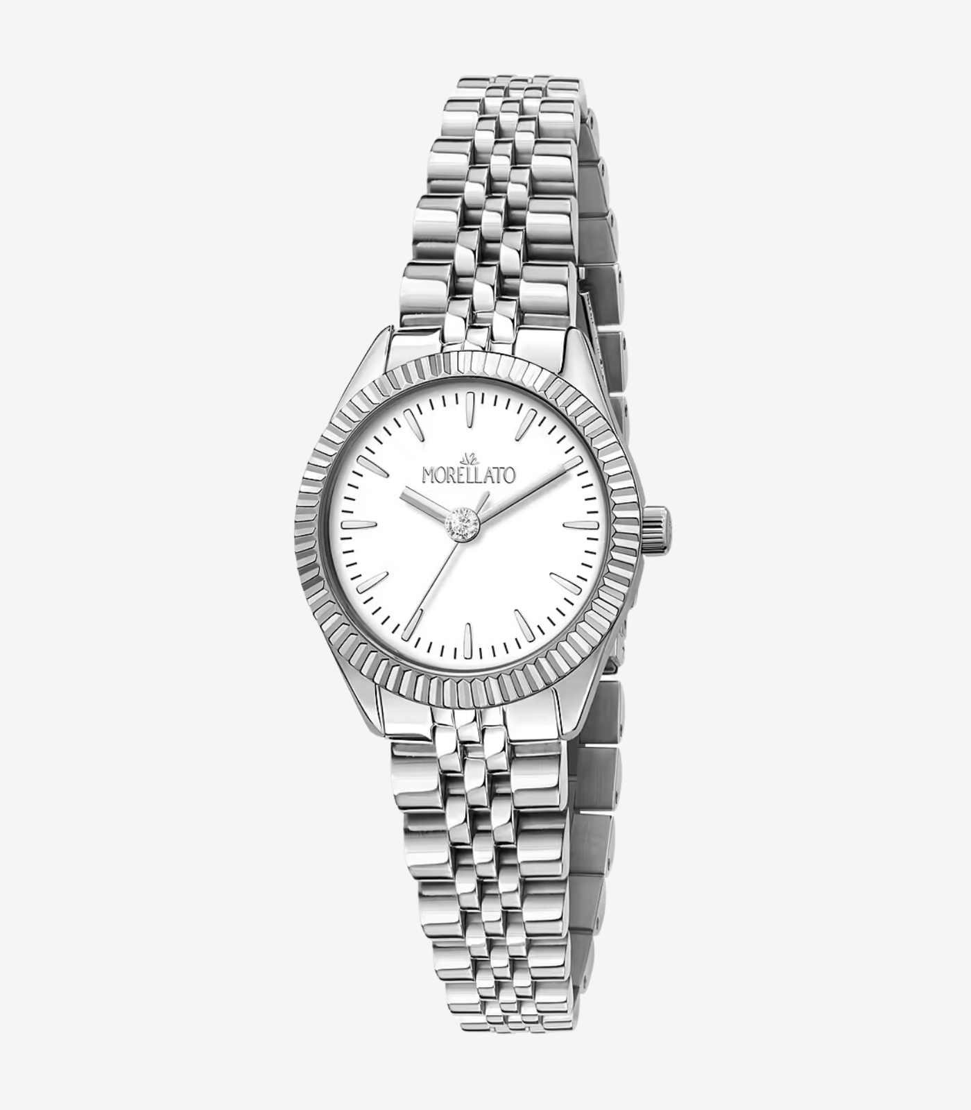Montre Femme Morellato Magia – R0153165520 – Boîtier Acier Inox 28 mm Argenté – Cadran Blanc – Bracelet Métal Argenté – Mouvement Quartz – Résistante à l'Eau 3 ATM – Garantie 2 Ans – Emballage Original Morellato. – Image 3