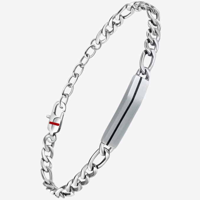 Bracelet Sector SZS102 en Argent et Noir - Design Moderne pour Homme-BJxB