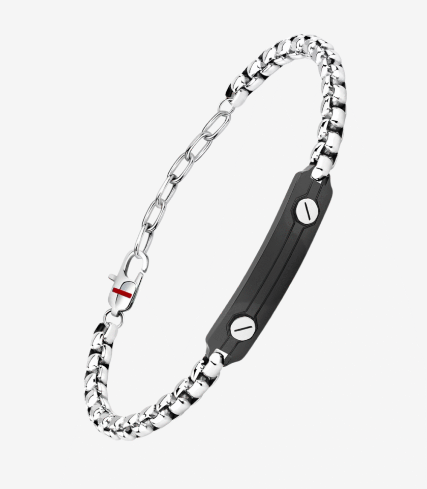 Bracelet Homme Sector Basic SZS126 - Élégance en Inoxydable avec Émail Noir – Image 3