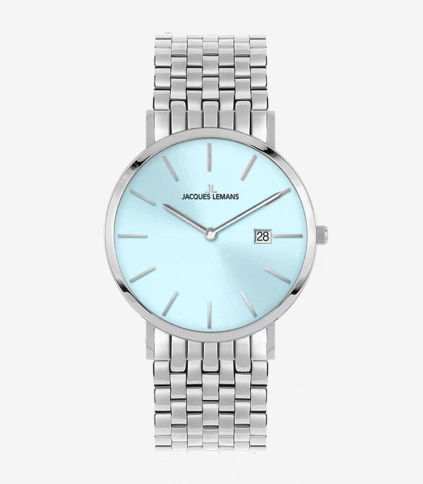 Montre Classique Jacques Lemans 1-2171.2A - Design Raffiné avec Verre Saphir et Résistance à l'Eau de 50 Mètres - Verre Saphir