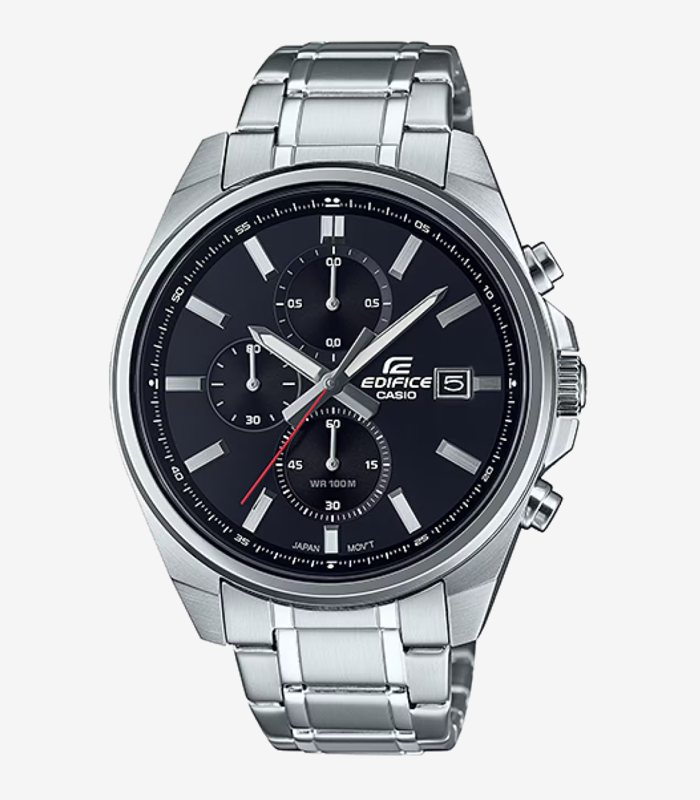 Casio EFR-610D-1AVUDF - Montre en Acier Inoxydable Résistante à l'Eau - Élégance Sportive avec Chronographe