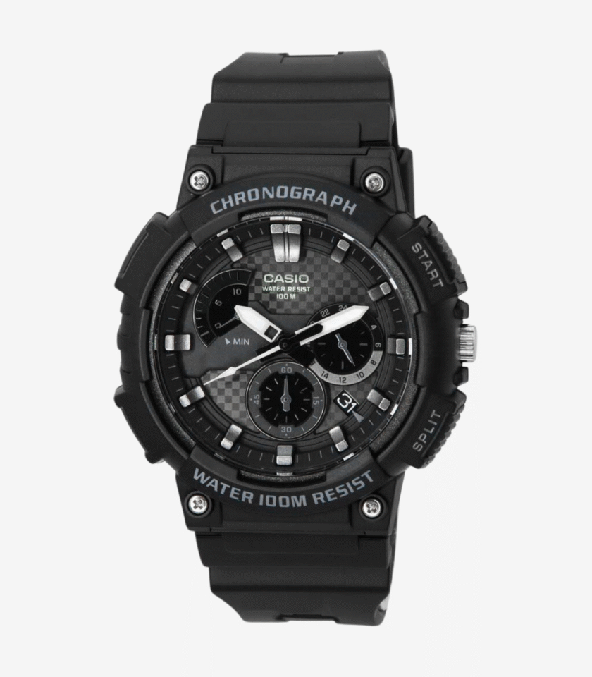 Casio MCW-200H-1AVDF - Montre Multifonctionnelle avec Résistance à l'Eau de 200 mètres - Verre Saphir