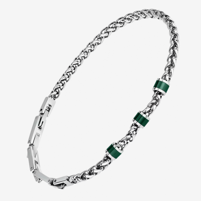 Bracelet SECTOR - Bijoux Homme - Acier Inoxydable, Design Élégant, Résistant à l’eau, Fermoir Sécurisé - Métal Argenté - SAVK11