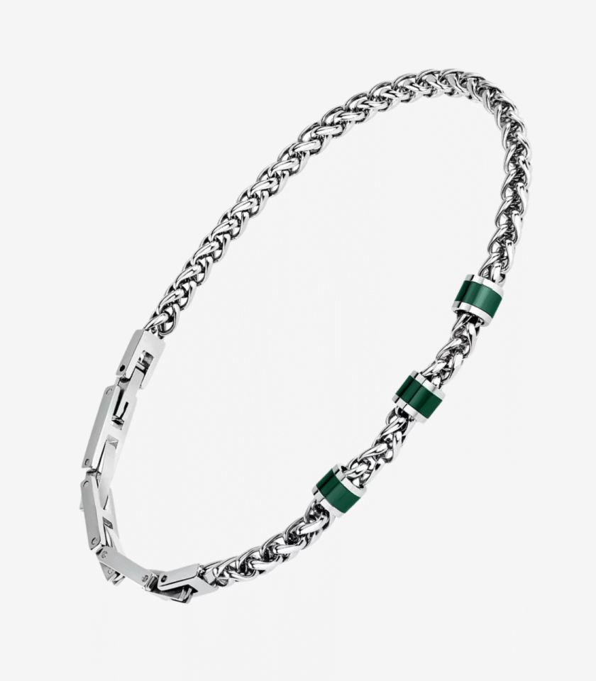 Bracelet SECTOR - Bijoux Homme - Acier Inoxydable, Design Élégant, Résistant à l’eau, Fermoir Sécurisé - Métal Argenté - SAVK11