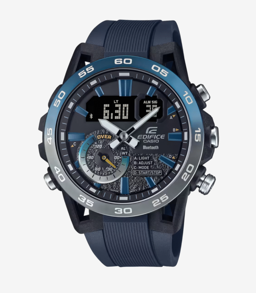 Montre Homme Casio Ecb-40Np-1Adf - Connectée Bluetooth - Minuterie Et Chronomètre De Précision