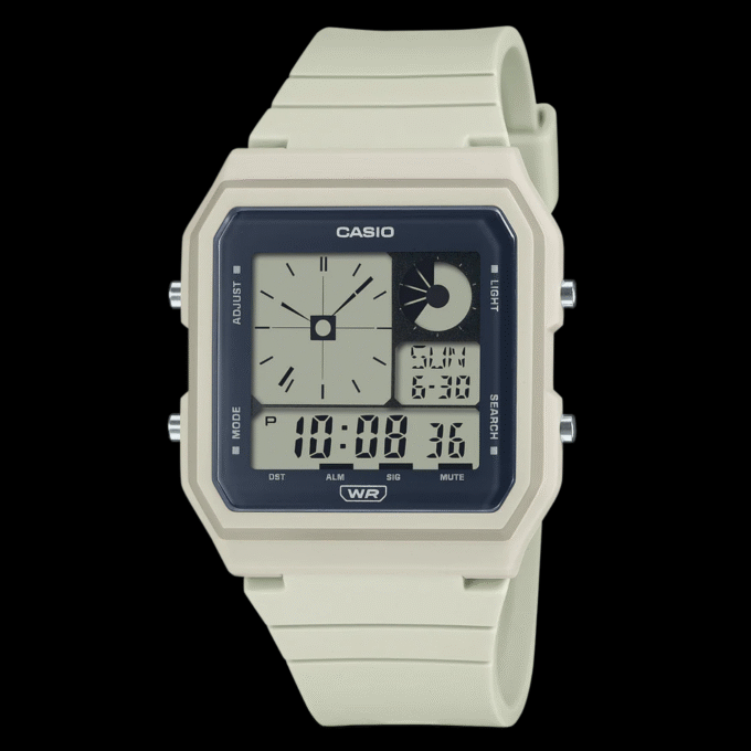 Montre Classique - CASIO - LF-20W-8ADF - Design Élégant, Bracelet Résistant, Mouvement Précis - Blanc