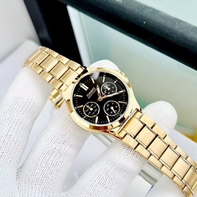 Montre Classique Femme - Casio LTP-V300G-1AUDF - Quartz, Bracelet Acier, Étanche, Affichage Analogique - Or - Référence LTP-V300G-1AUDF