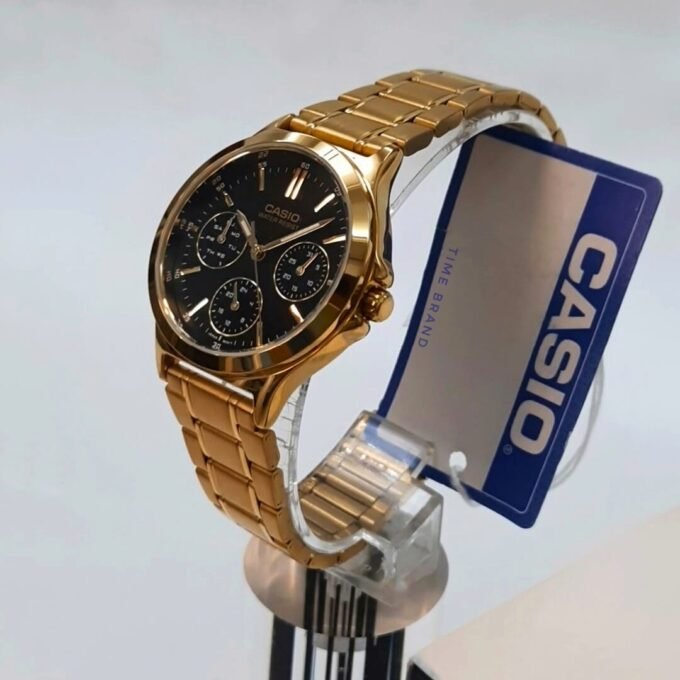 Montre Classique Femme - Casio LTP-V300G-1AUDF - Quartz, Bracelet Acier, Étanche, Affichage Analogique - Or - Référence LTP-V300G-1AUDF