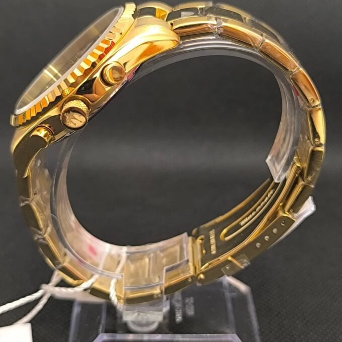 Montre Maserati Competizion R8853100026 - Montre Analogique Sportive pour Hommes avec Cadran Bleu et Bracelet Métallique Jaune